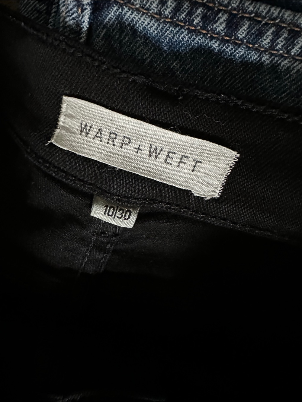 Warp + Weft Black Jean Short - Size 10/30